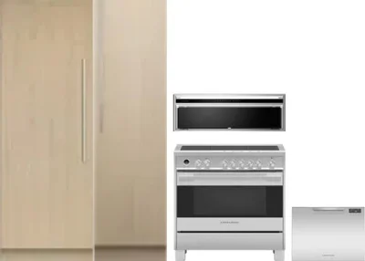 5 Piece Package Includes Refrigerator, Freezer, Range, Hood And Dishwasher